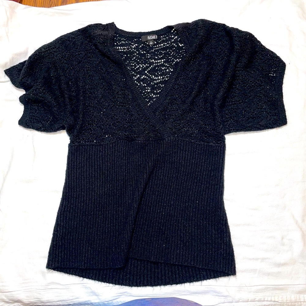 Ana Black Sweater with glitter appearance
